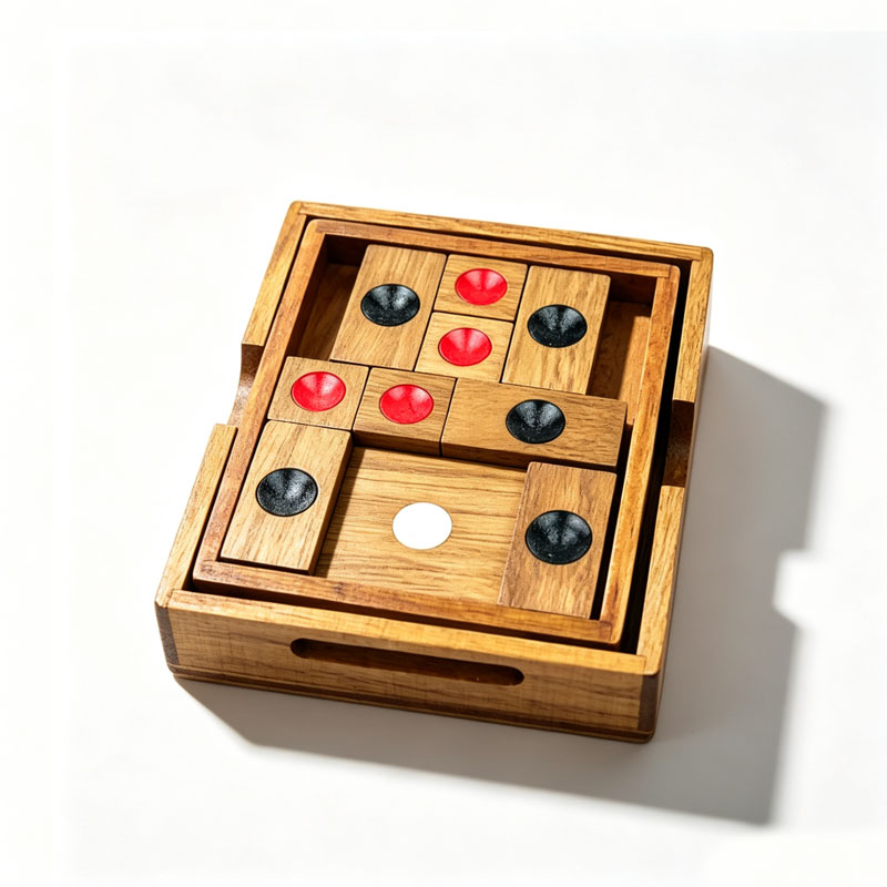 Woodworking Kids Toys - Klassisches HuaRongDao-Puzzle, Schiebeblock-Puzzles, hölzerne Denksportaufgaben für