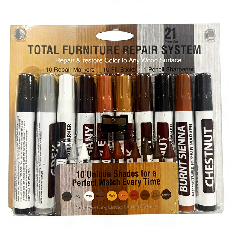 Cabinet Scraper Set - 6-12-teiliges Möbelreparatur-Set: Marker, Kratzerentferner, Holzreparatur-Kit, Kratzerfüller,