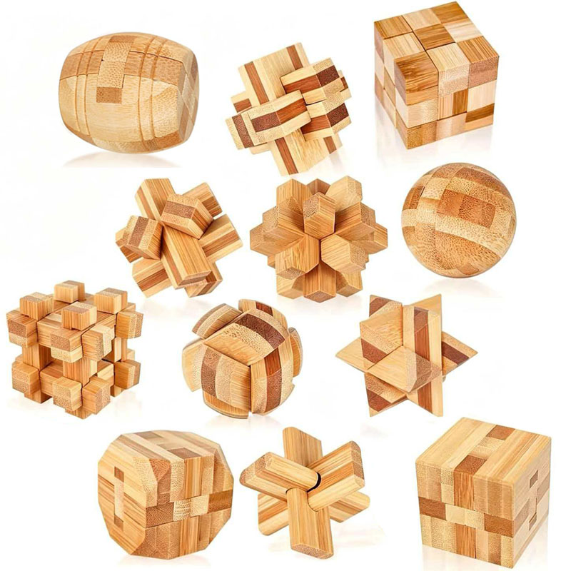 Woodworking Kids Toys - NEUES 4,5CM Lu Ban Schloss-Puzzle aus