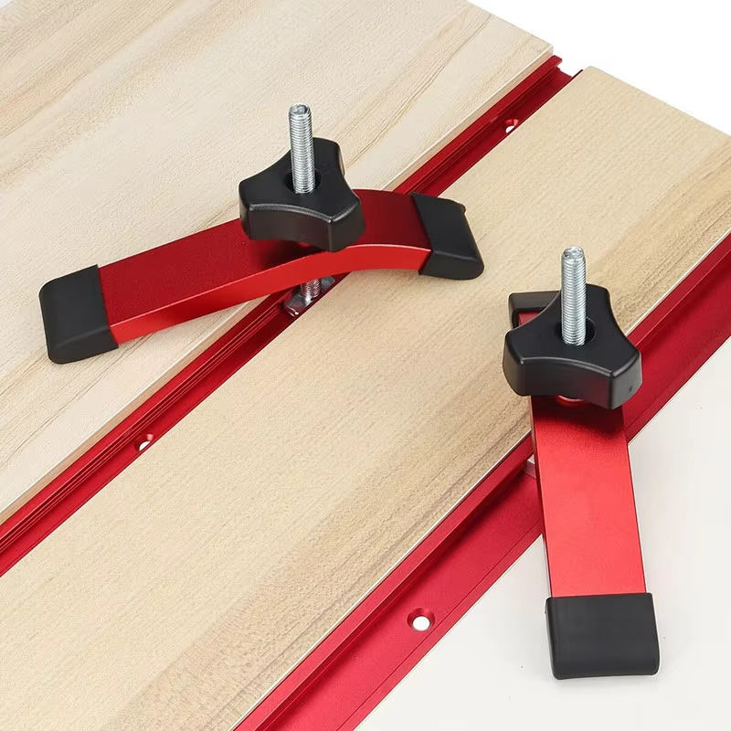 Woodworking Groove - 1/2 Stück Schnellspann-Klemme aus Aluminium, Pressplatte