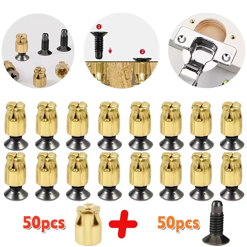 Cabinet Scraper Set - 20–100 Stück Scharnier-Reparatur-Einsatzset, wiederverwendbare Befestigungseinsätze für