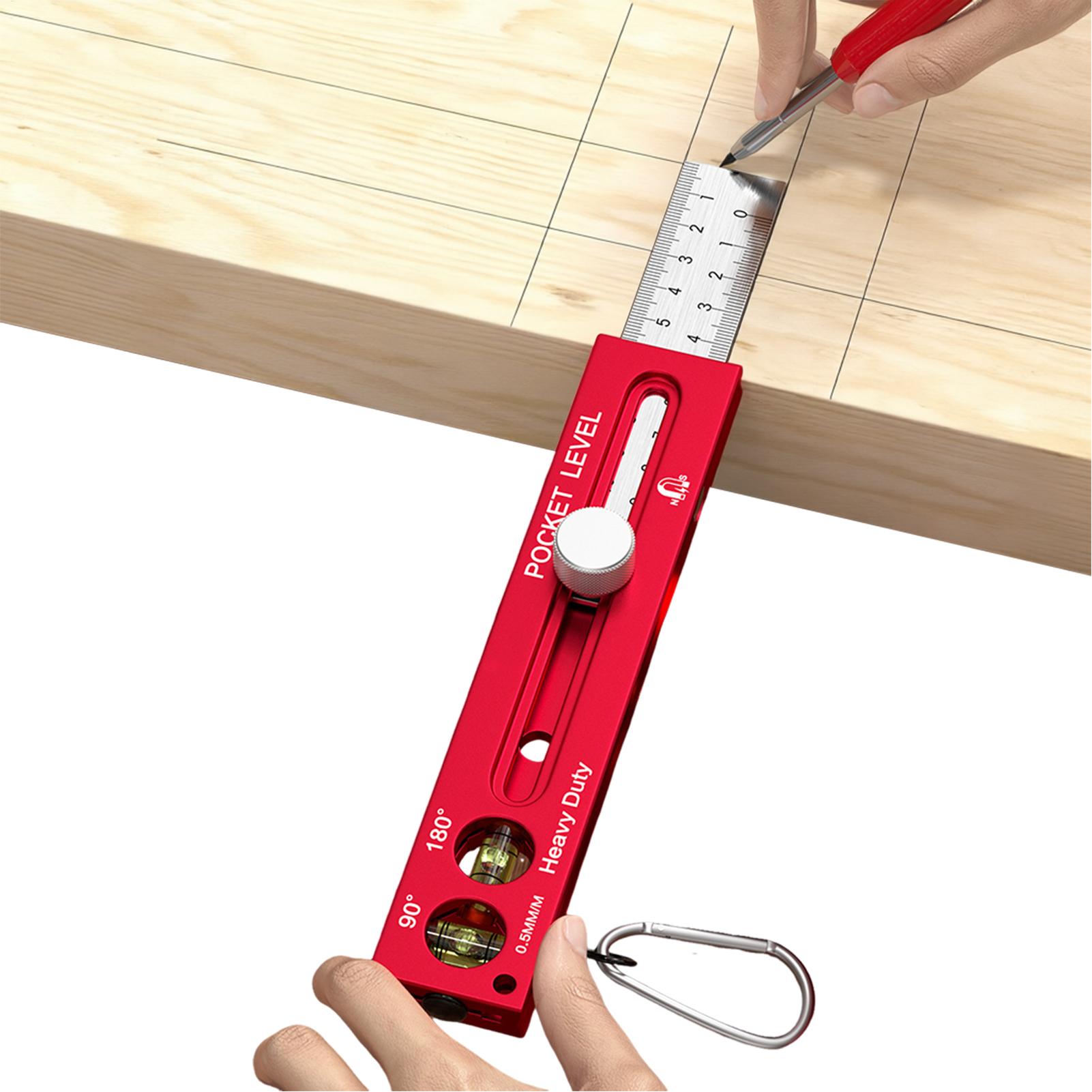 Woodworking Workshop Layout - Holzbearbeitungs-Messwerkzeuge Magnetische Horizontale Führung Holzbearbeitungs-Layoutwerkzeuge mit