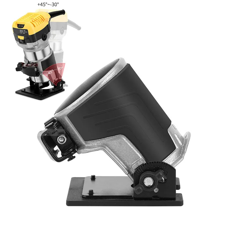 Woodworking Manufacturing - Kompakter Fräser-Kippfuß, 45-Grad-Winkel, verstellbar, für Trimmer-Maschinenbasis,
