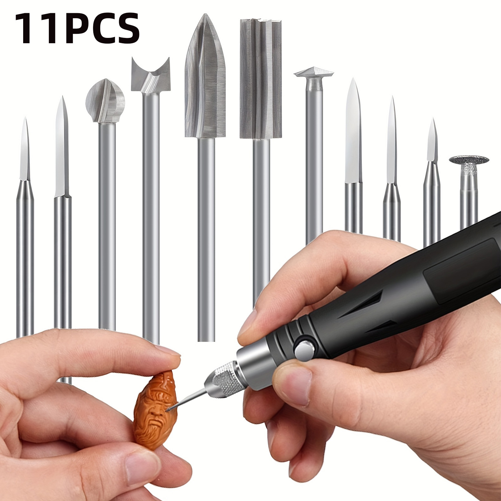 Woodworking Videos - 11-teiliges HSS Gravurbohrer-Set mit 1/8 Zoll