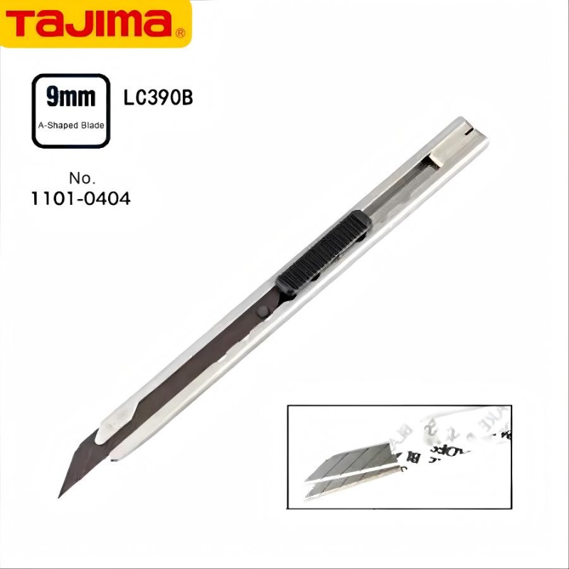 Woodworking Wallpaper - TAJIMA 1101-0404 Ganzmetall-Kunstmesser, Papierschneidemesser, Tapetenmesser, 30-Grad-Scharfwinkelmesser,