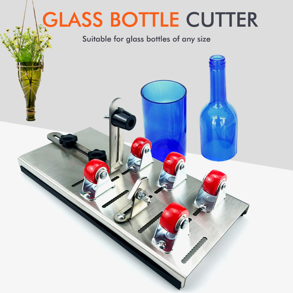 Woodworking Manufacturing - DIY Glasflaschenschneider, verstellbare Größen, Metall-Glasflaschenschneidemaschine, Basteln
