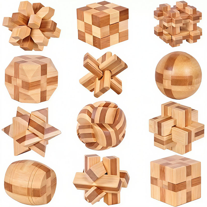 NEUES 4,5CM Lu Ban Schloss-Puz – Woodworking Kids Toys Bewertung und Preis